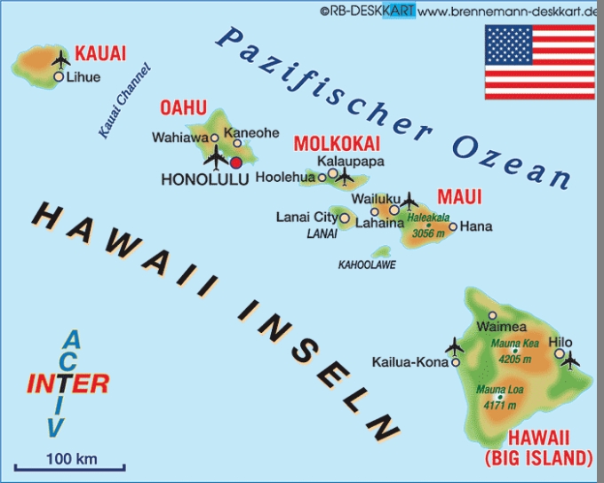 Karte von Hawai'i